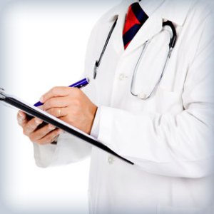 Image of a doctor taking notes